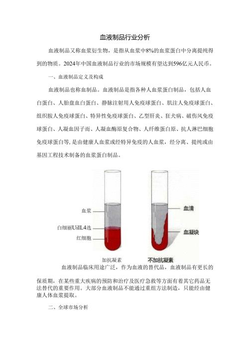 血液制品行业分析.docx