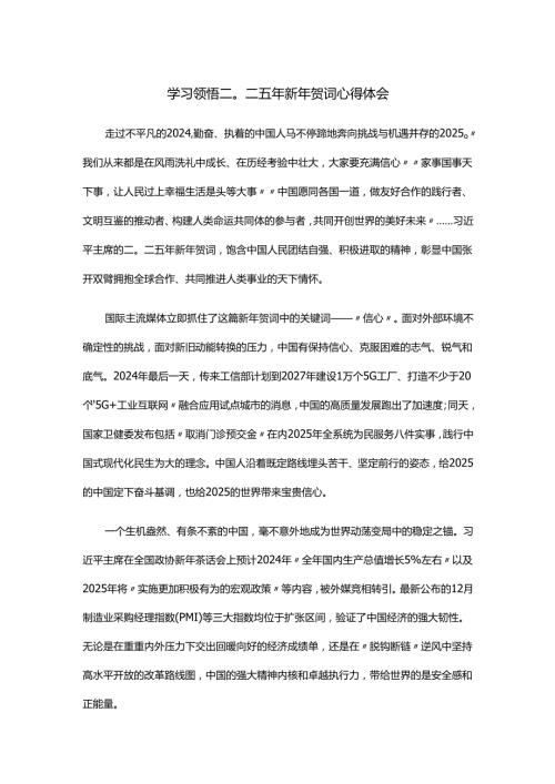 学习领悟二〇二五年新年贺词心得体会.docx