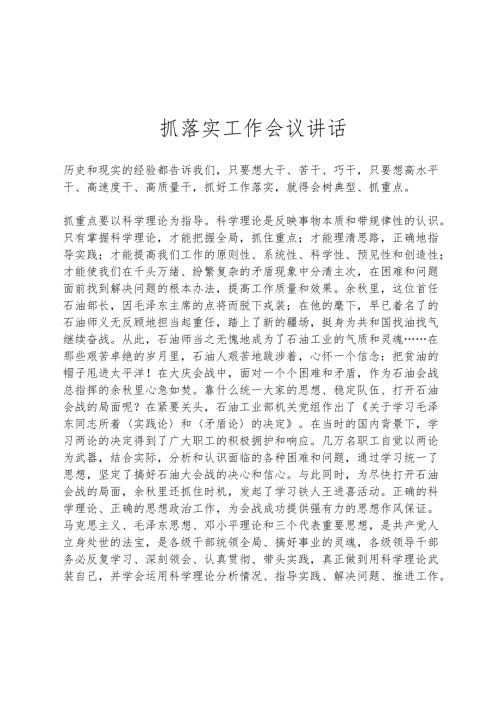 抓落实工作会议讲话.docx