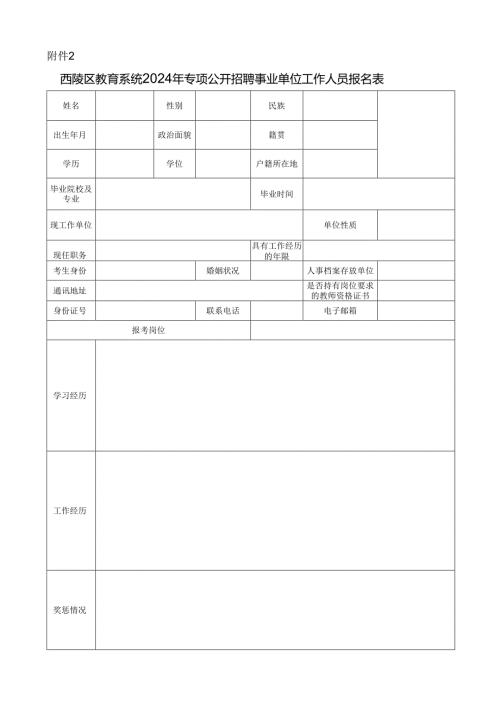 报名登记表 - 全国教师招聘网.docx